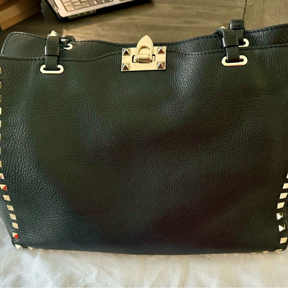 Valentino Garavani Black Studded Shoulder Bag